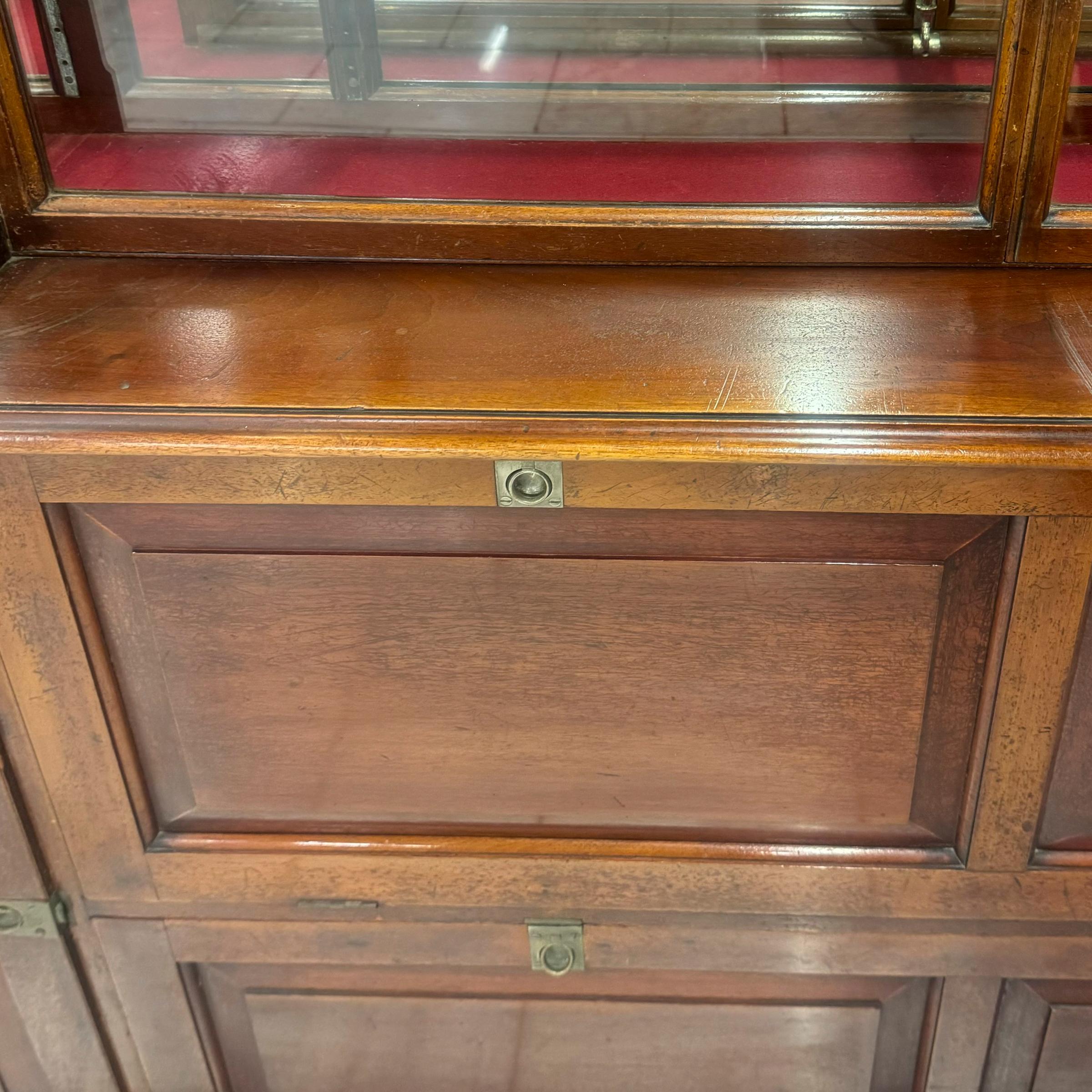 Antigua vitrina de tienda eduardiana con espejo Vidrio en venta