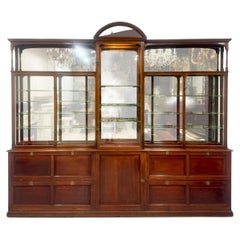 Antique Edwardian Mirrored Shop Display Cabinet