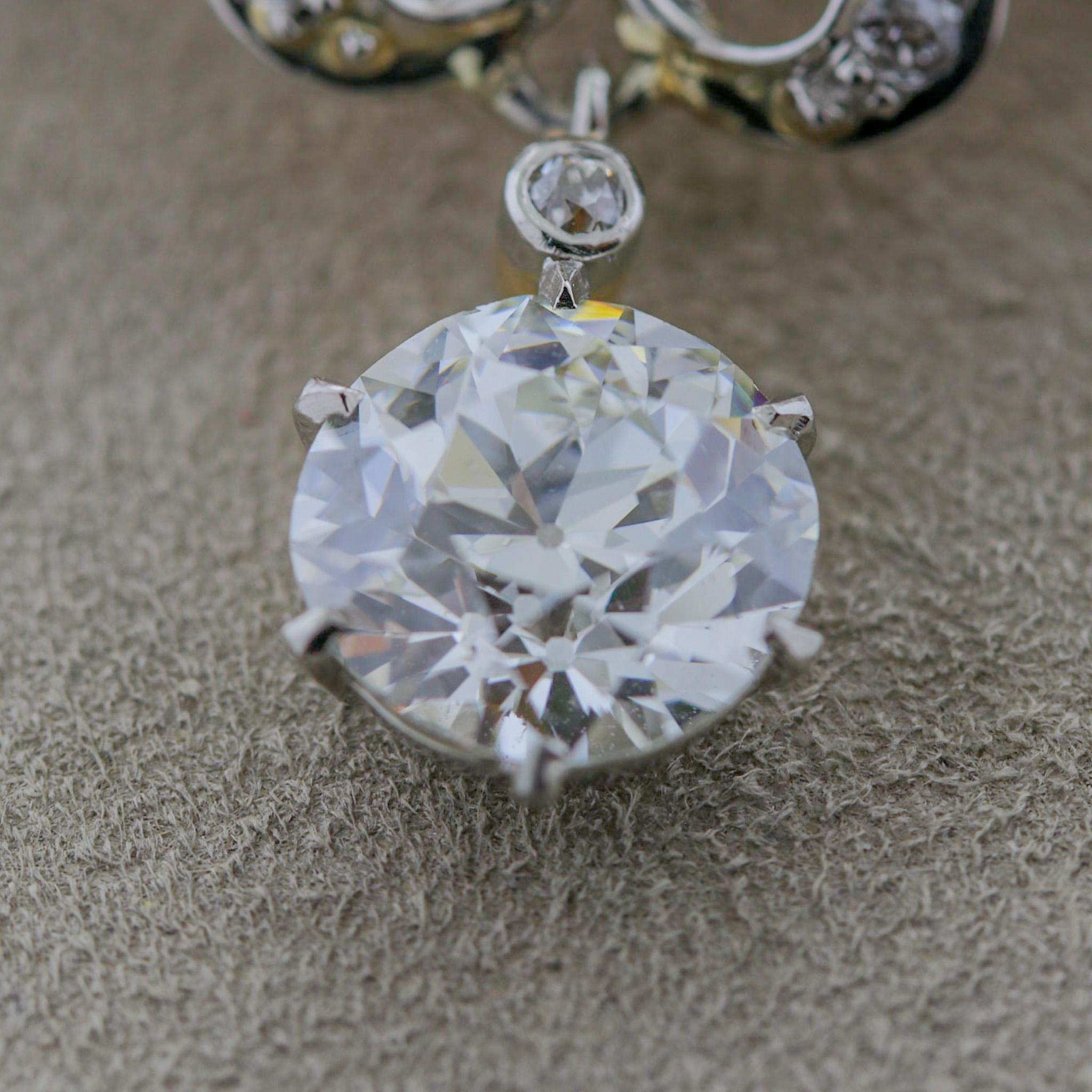 Broche pendentif édouardienne ancienne en or avec perles naturelles et diamants, certifiée GIA en vente 1
