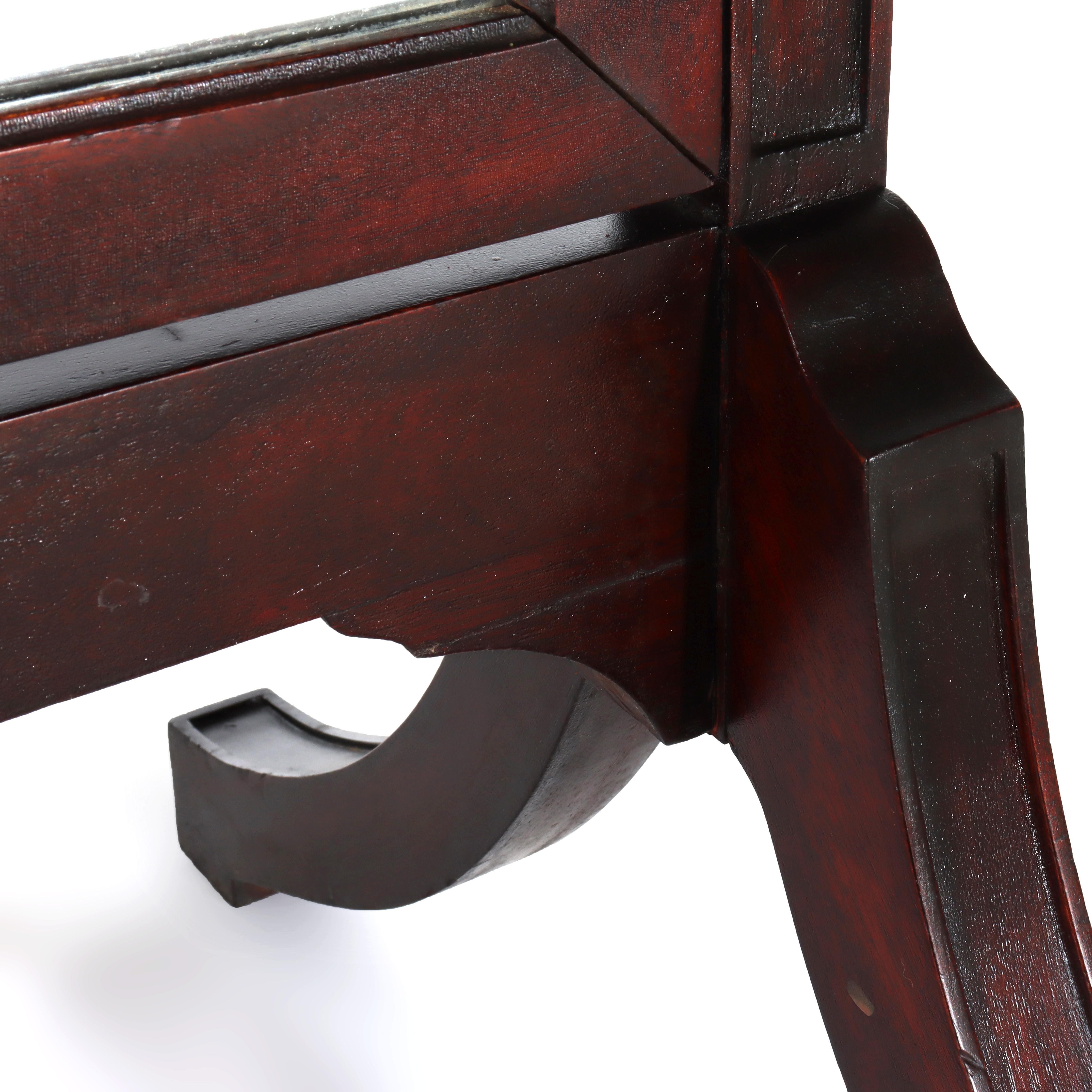 Antique Edwardian Neoclassical Carved Mahogany Dressing Mirror c1910 en vente 10