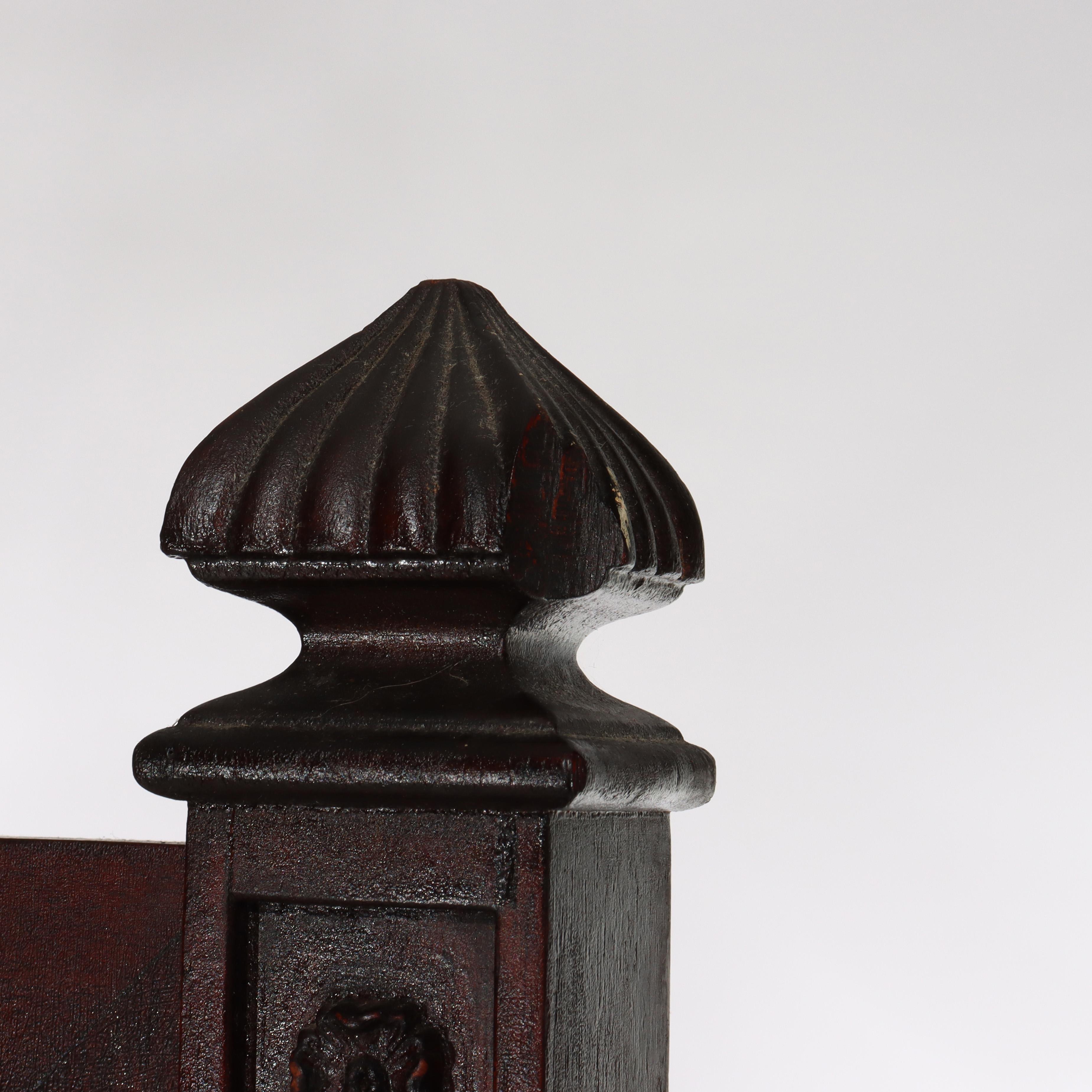 Antique Edwardian Neoclassical Carved Mahogany Dressing Mirror c1910 en vente 12