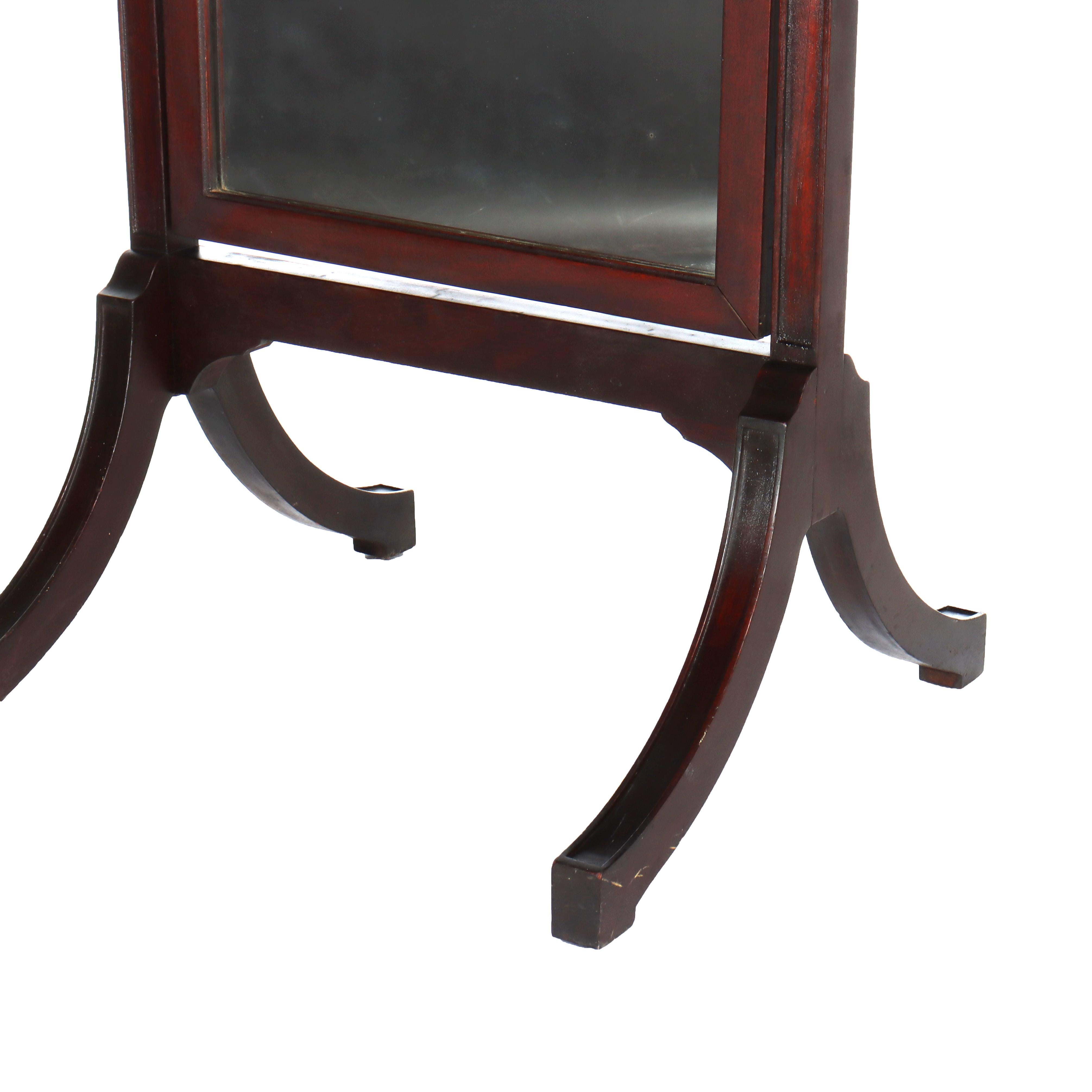 Ancien miroir de coiffeuse néoclassique en acajou sculpté de l'époque édouardienne C1910

Dimensions - 74 3/8