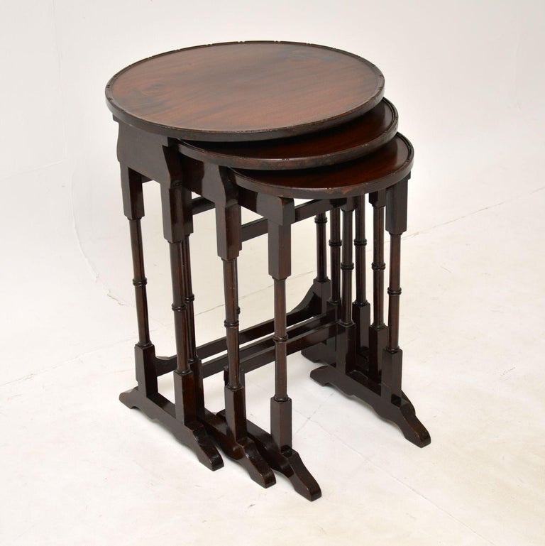 Antique Edwardian Nest of Tables For Sale at 1stDibs