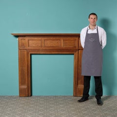 Antique Edwardian Oak Fire Mantel