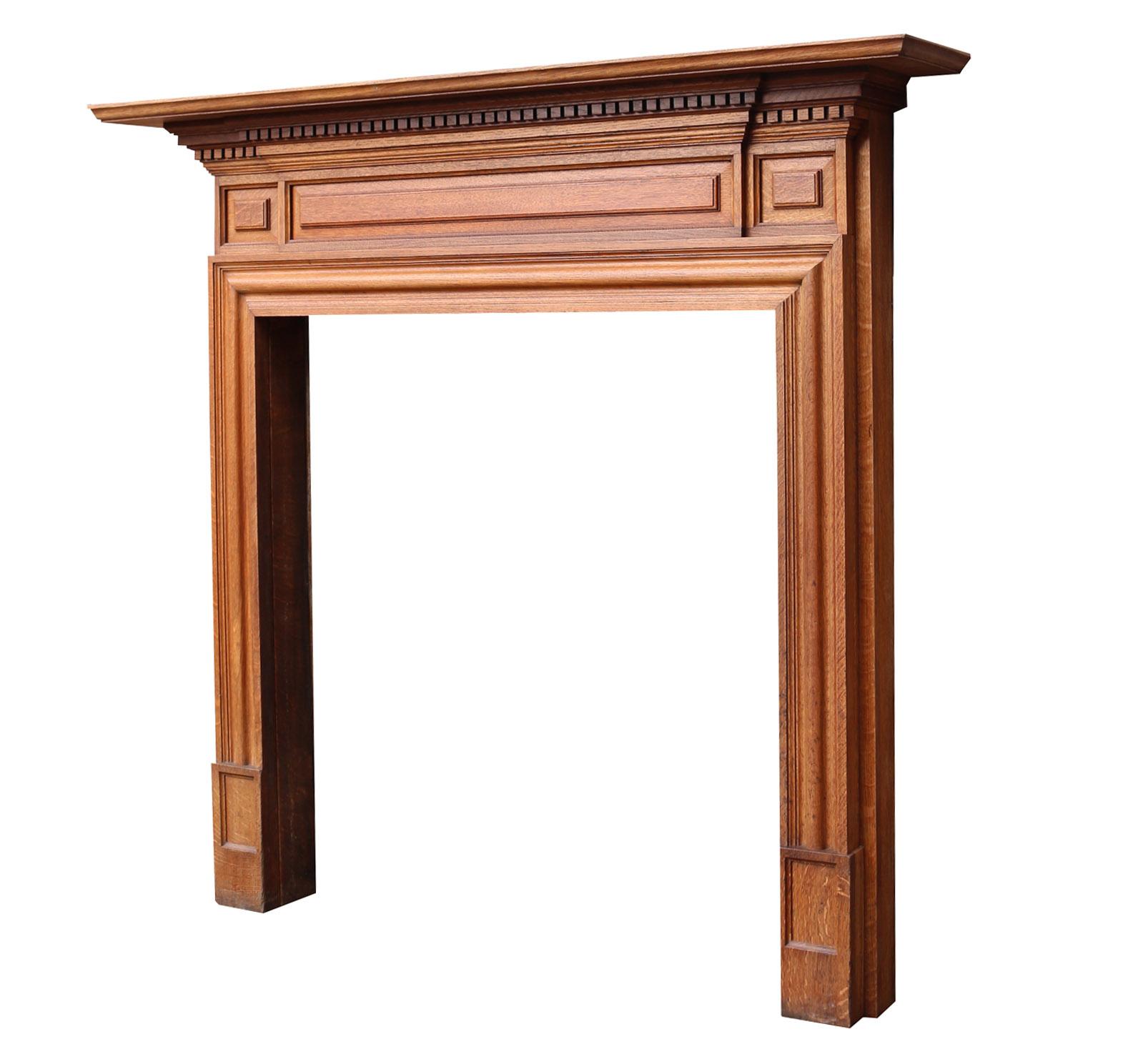 This fire surround has a striped finish and is in excellent condition.
Weight 27 kg
Opening Height 97 cm
Opening Width 91 cm
Width Between Legs 115 cm