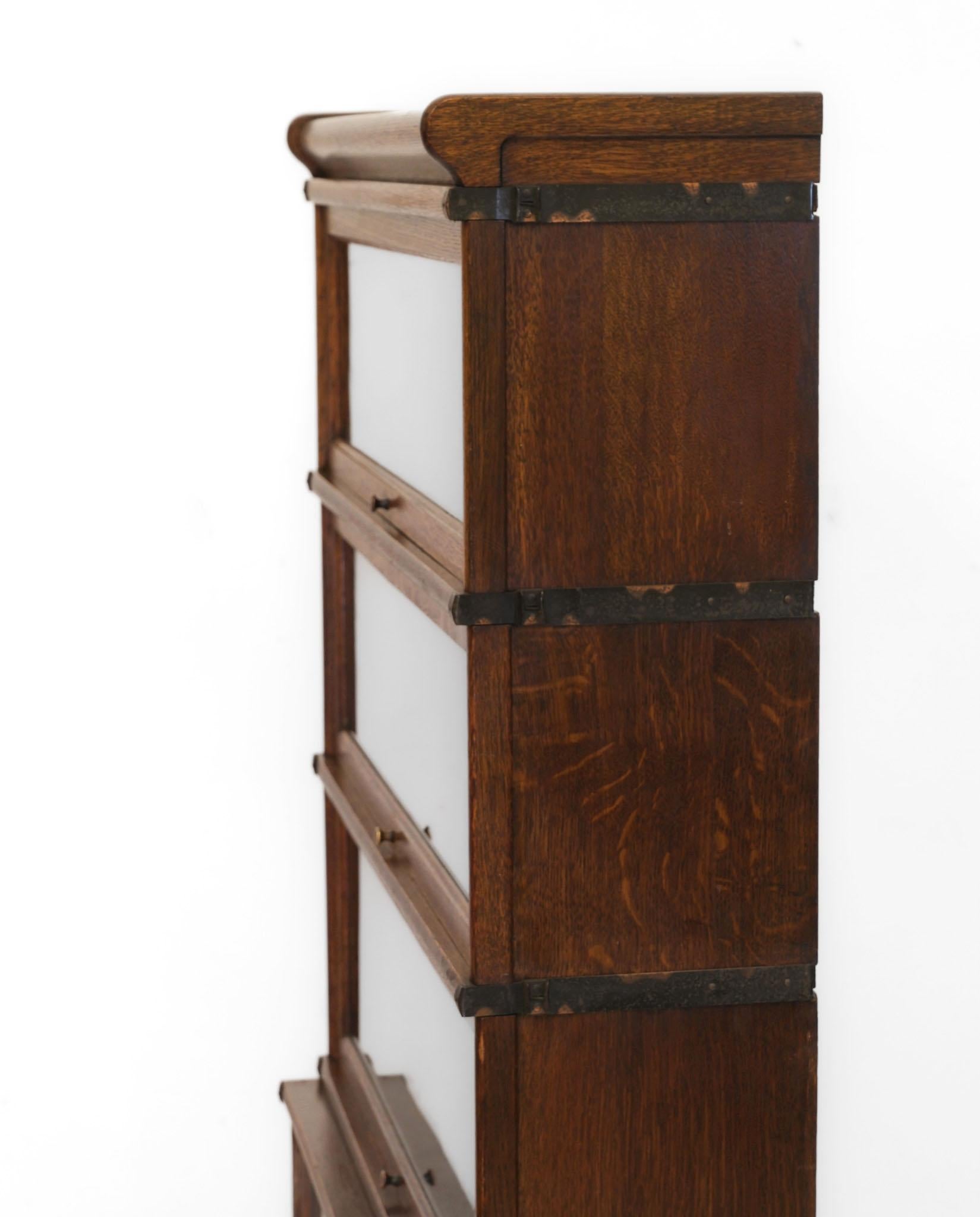 Ancienne bibliothèque Globe Wernicke en chêne de l'époque édouardienne, à cinq sections, circa 1900 en vente 6