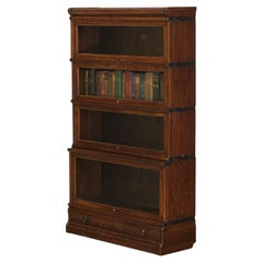 Antique Edwardian Oak Five Section Globe Wernicke Bookcase Circa 1900