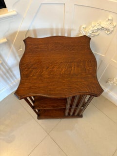 Antique Edwardian Oak Revolving Bookcase