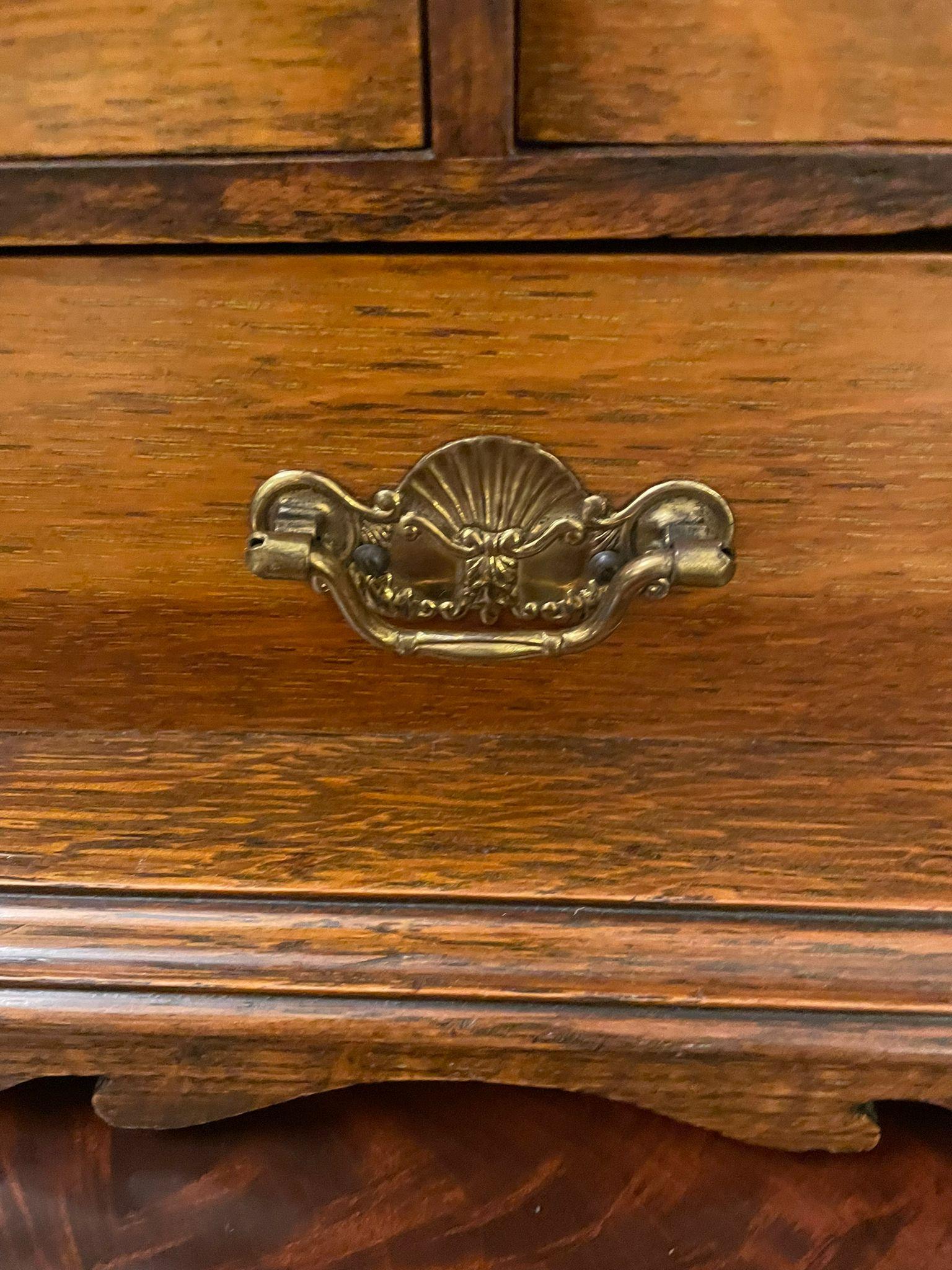 Antique Edwardian Oak Smokers Cabinet 2