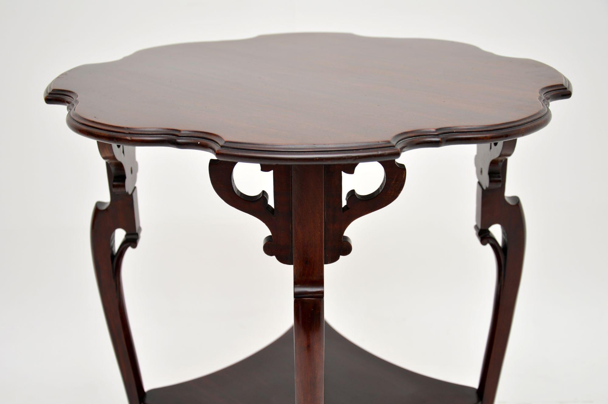 Wood Antique Edwardian Occasional Side Table For Sale