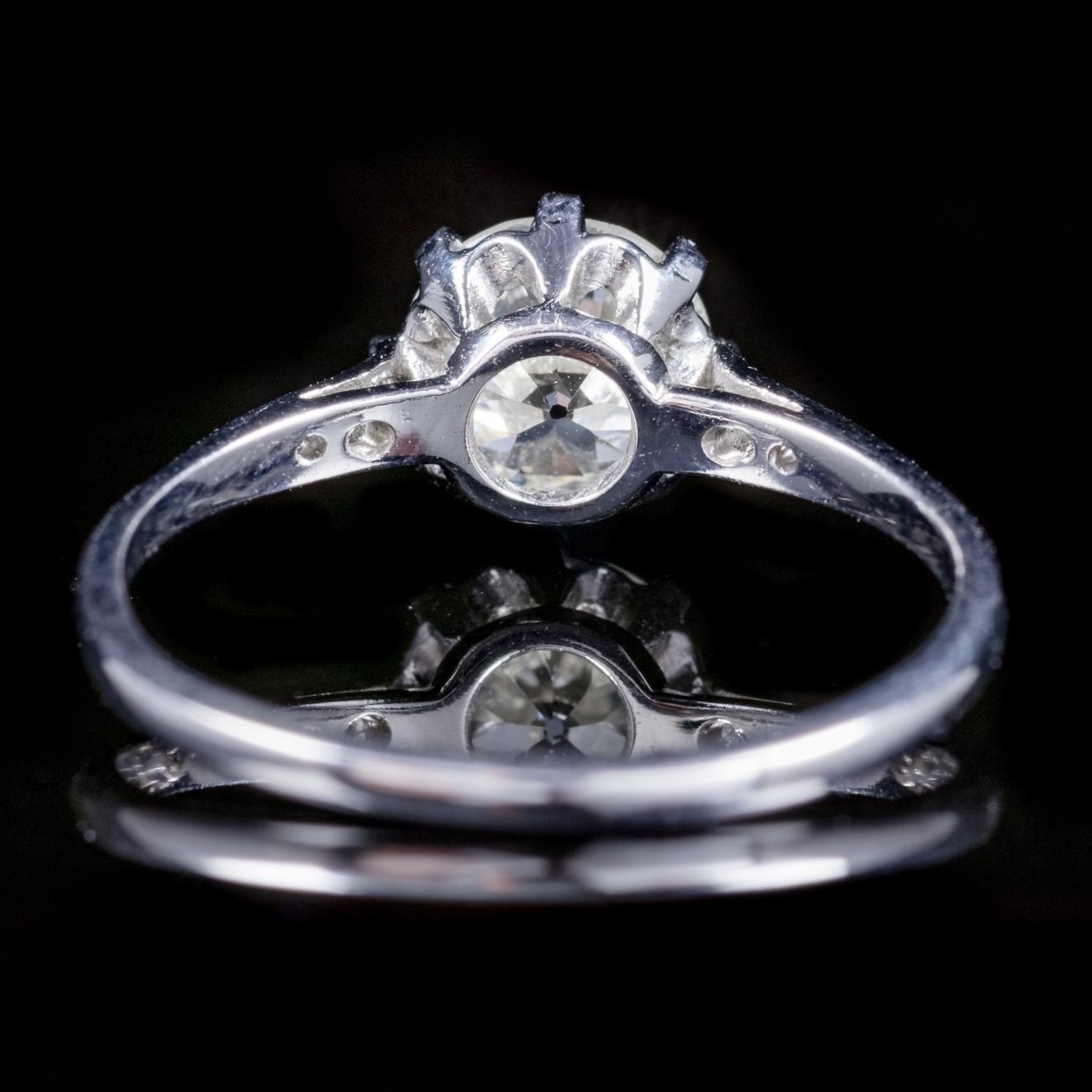 Antique Edwardian Old Cut Diamond Engagement Ring 18 Carat Gold, circa 1910 In Good Condition For Sale In Lancaster, Lancashire