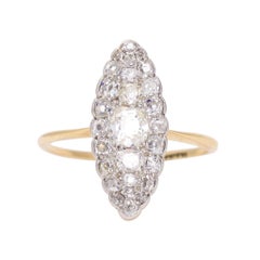 Antique Edwardian OMC Diamond Marquise Ring