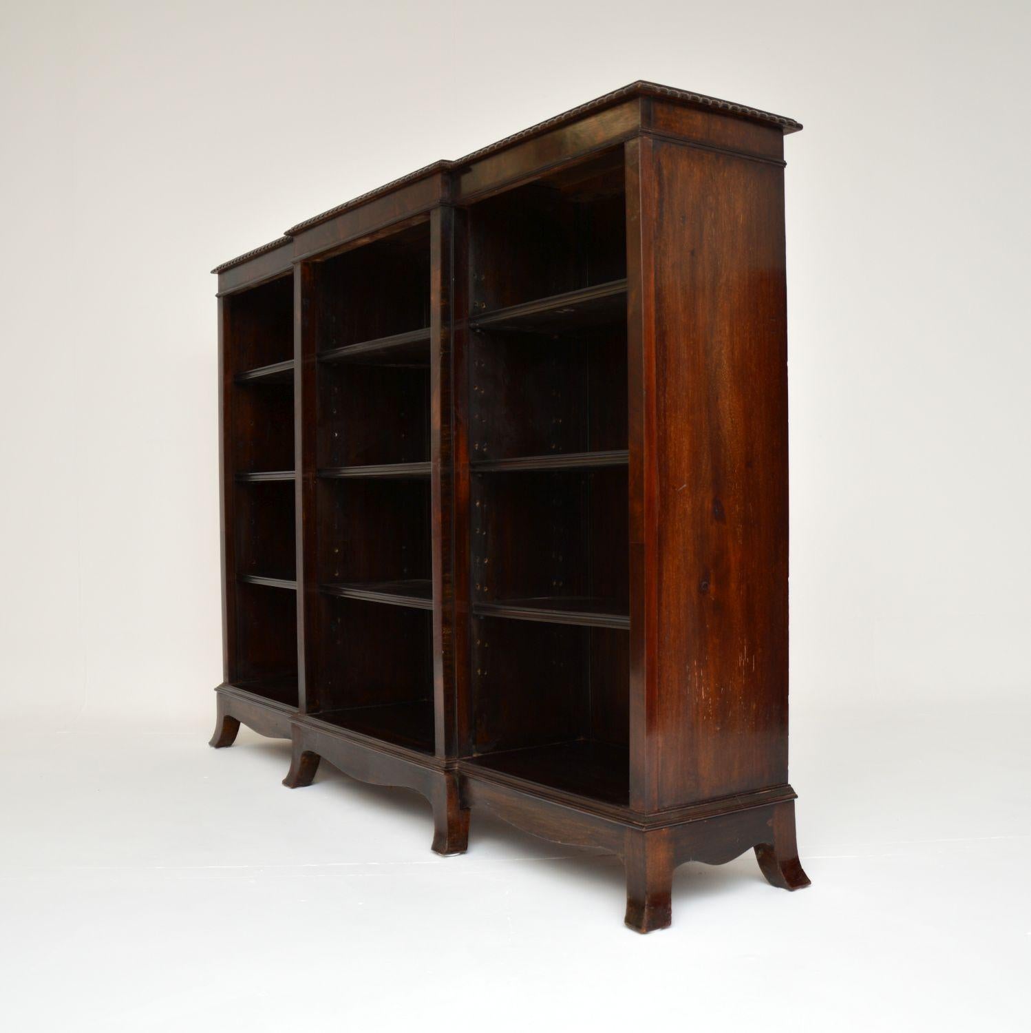 Antique Edwardian Open Bookcase In Good Condition For Sale In London, GB