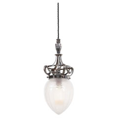 Antique Edwardian Ornate F&C Osler Teardrop Cut Glass Light Pendant Lamp, C.1910