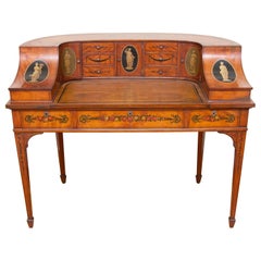 Antique Edwardian Painted Carlton House Writing Desk, 1900