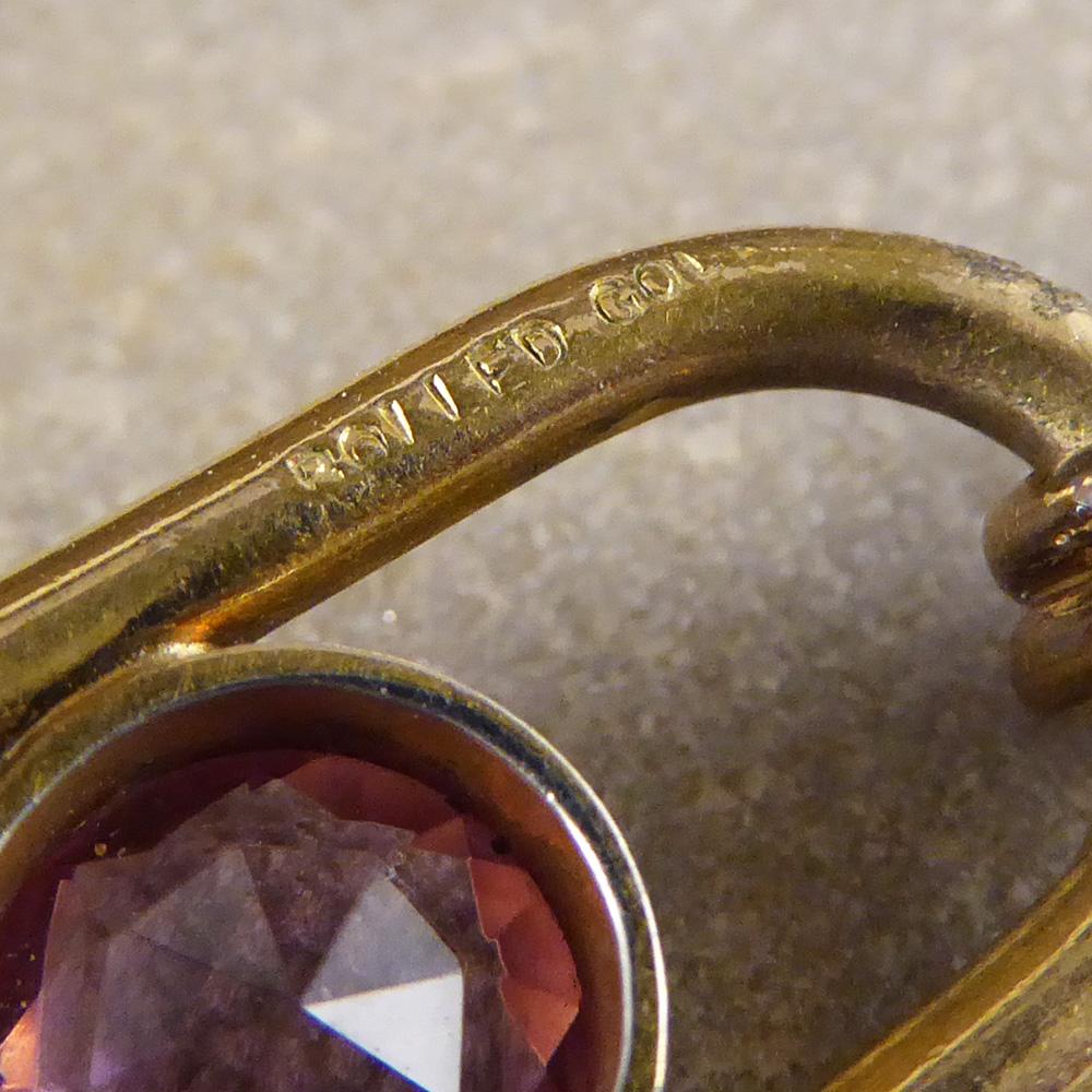 Women's Antique Edwardian Panel Paste Bracelet in Rolled Gold