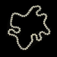 Antique Edwardian Paste Stone Silver circa 1910 Rivière Necklace