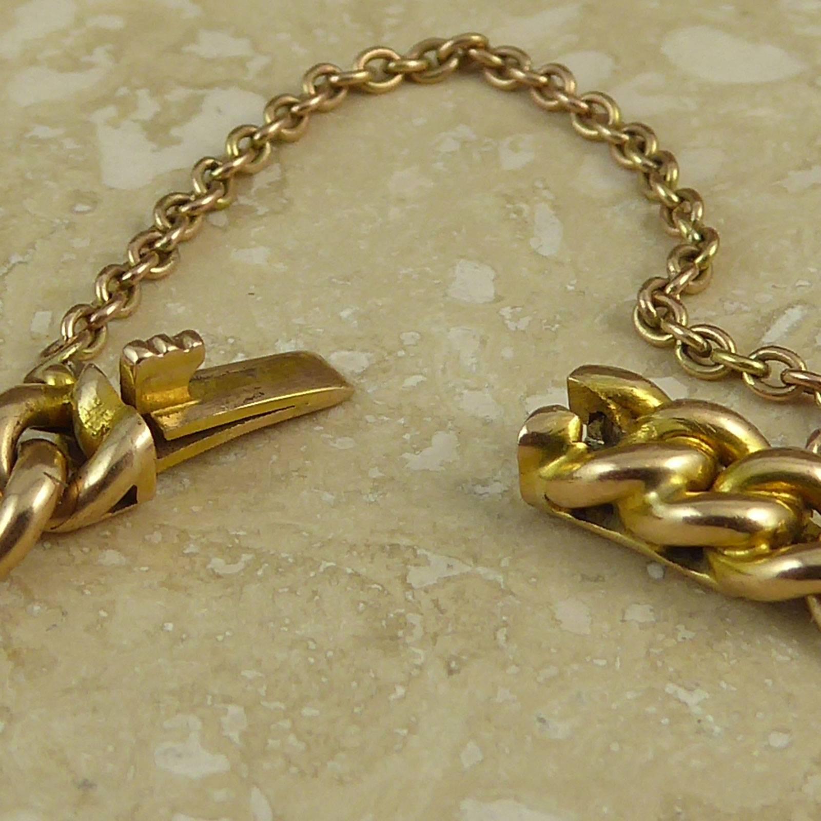 Antique Edwardian Pearl Bracelet, Yellow Gold Curb Links, 15 Carat 4