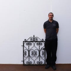 Antique Edwardian Pedestrian Gate with Scrolling Pattern