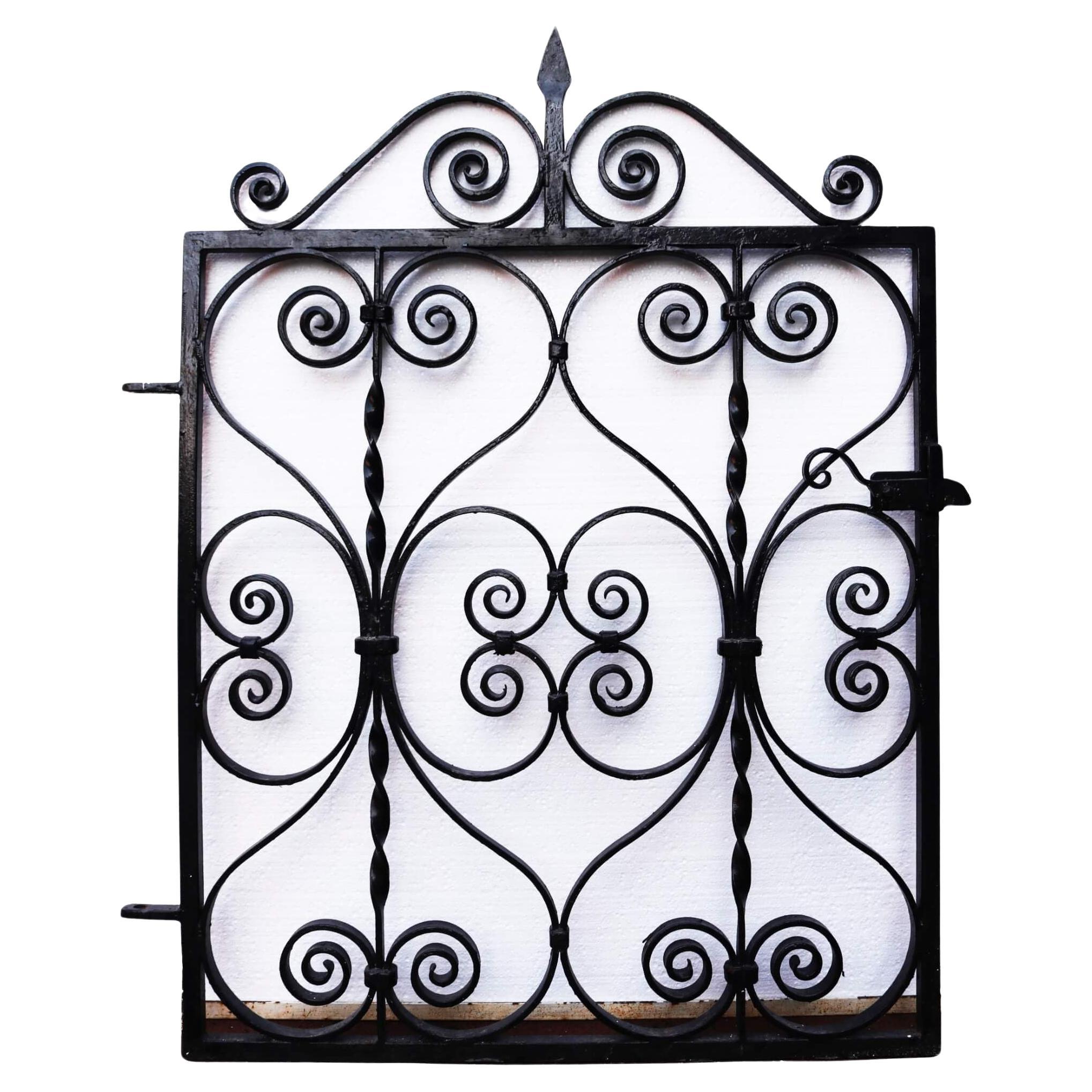 Antique Edwardian Pedestrian Gate with Scrolling Pattern For Sale