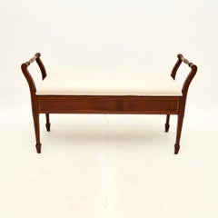 Antique Edwardian Piano Duet Stool