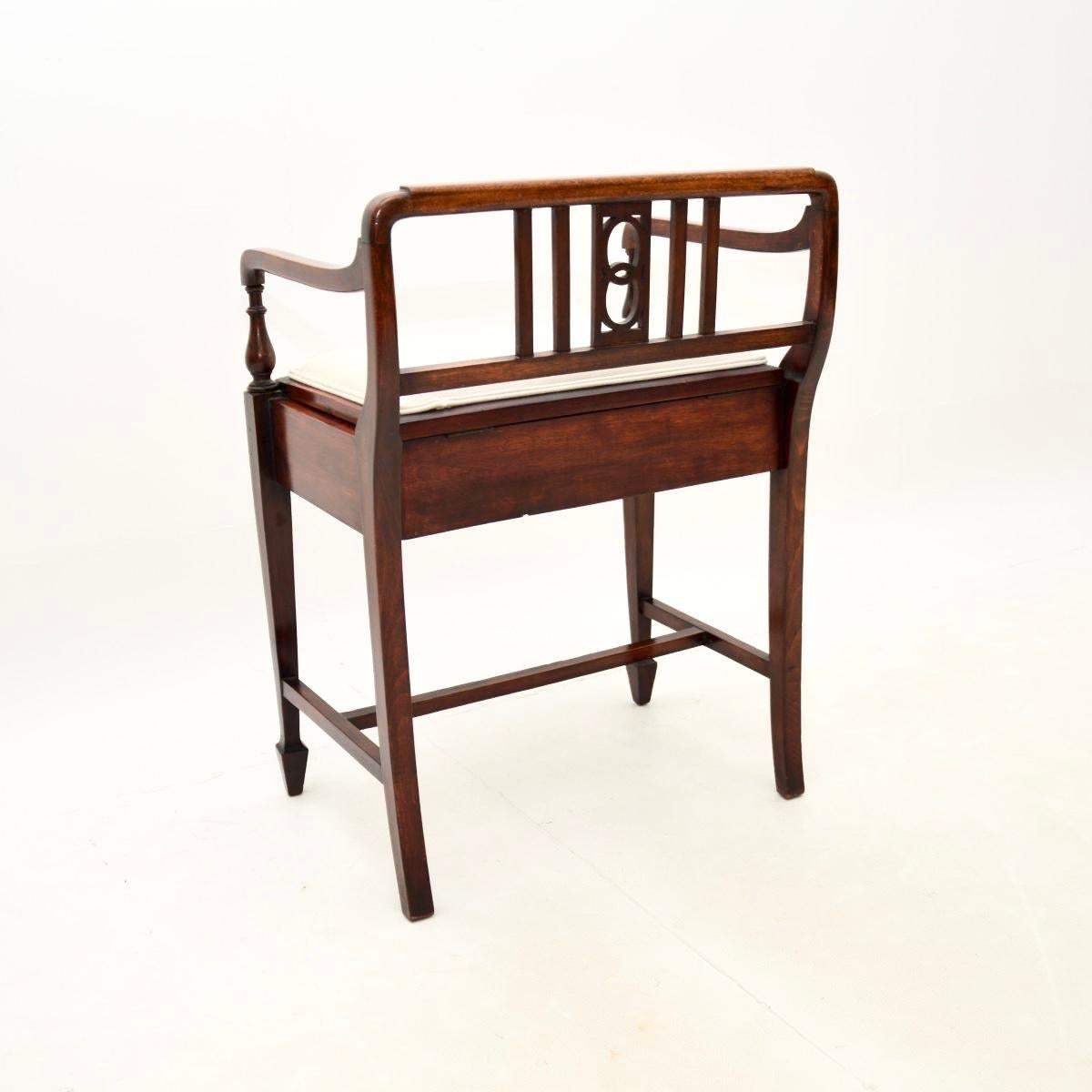 Antique Edwardian Piano Stool 1