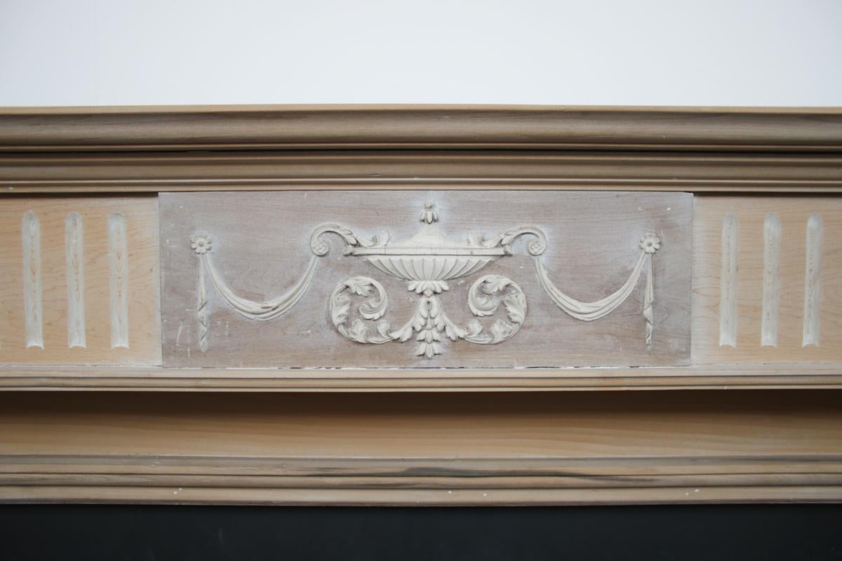 Antique Edwardian Pillared Pine and Gesso Fire Surround in the Neo-Classical Man 2