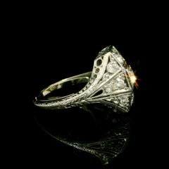 Antique Edwardian Platinum 0.76ctw Old Cut Diamond Stack Look Dinner Ring