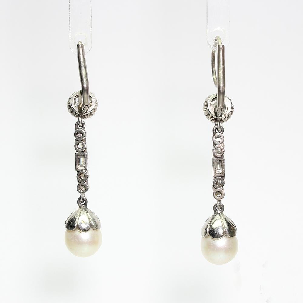 edwardian pearl earrings