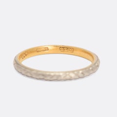 Antique Edwardian Platinum and 22 Karat Gold Band Ring
