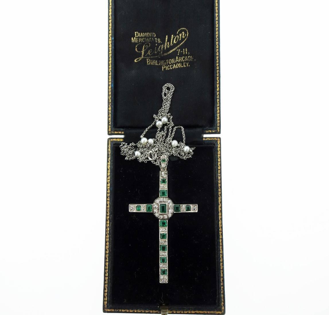 antique diamond cross