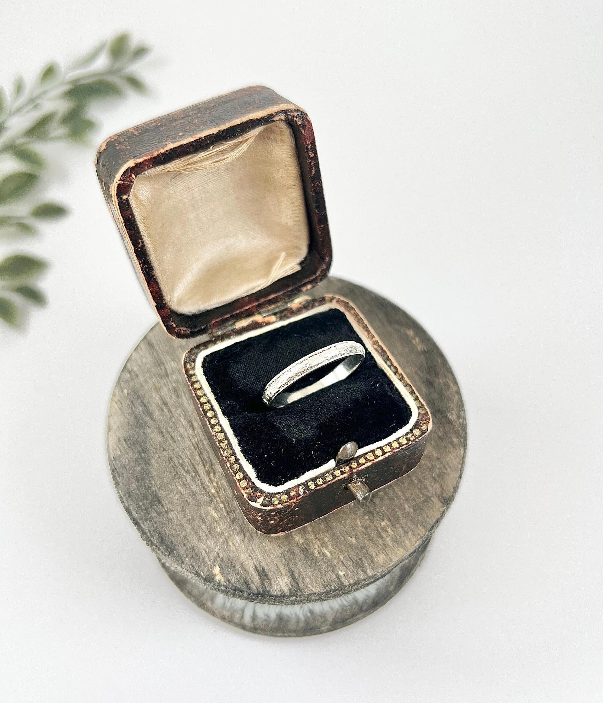Antique Edwardian, Platinum Band Ring, Wedding Band, Anniversary Ring For Sale 3