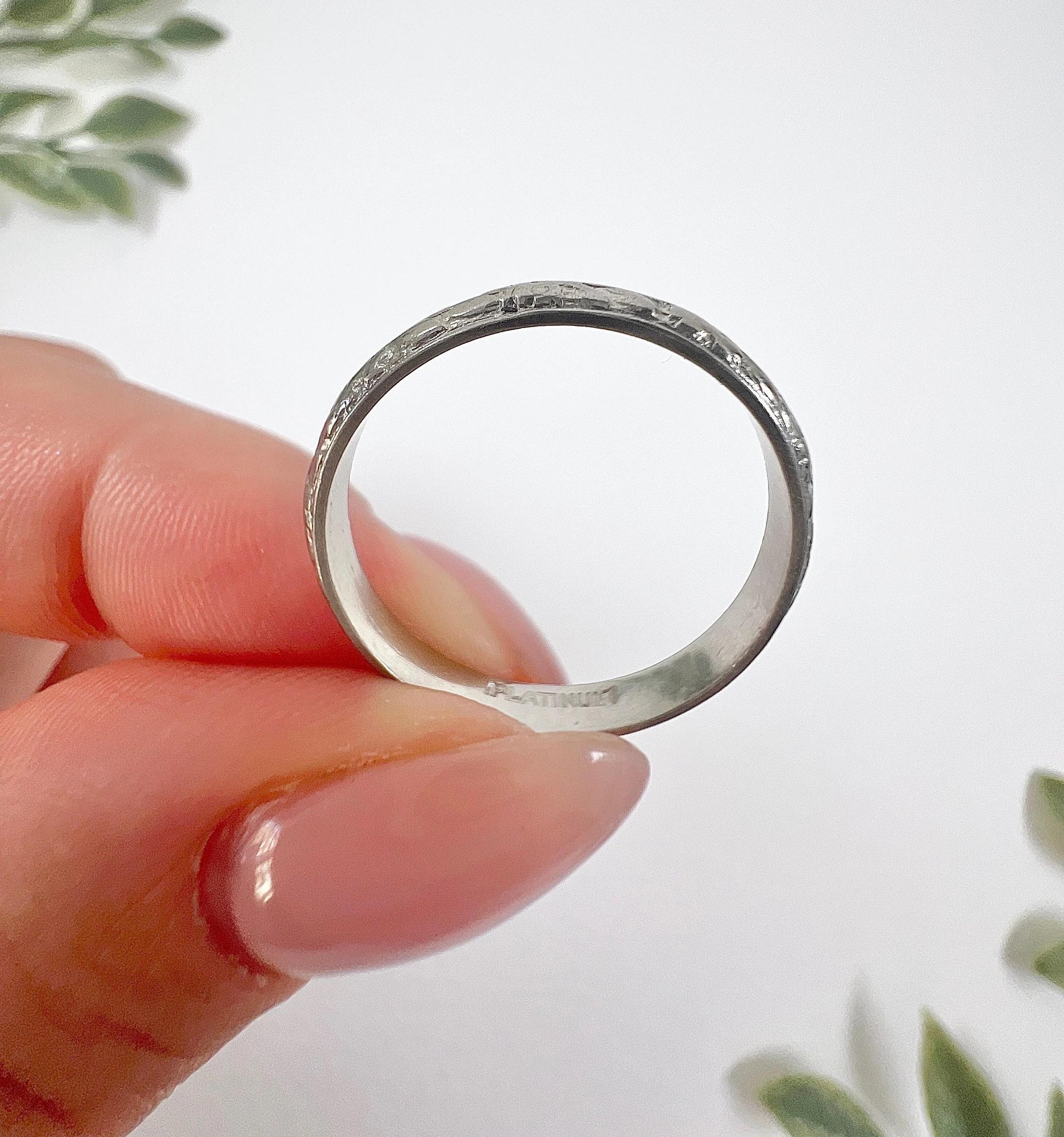 Antique Edwardian, Platinum Band Ring, Wedding Band, Anniversary Ring For Sale 5