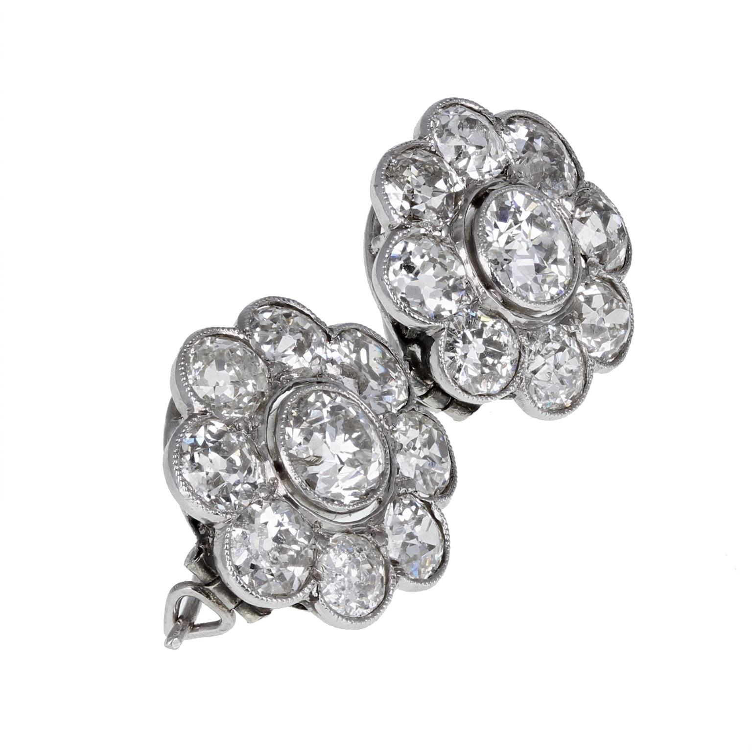 diamond daisy earrings