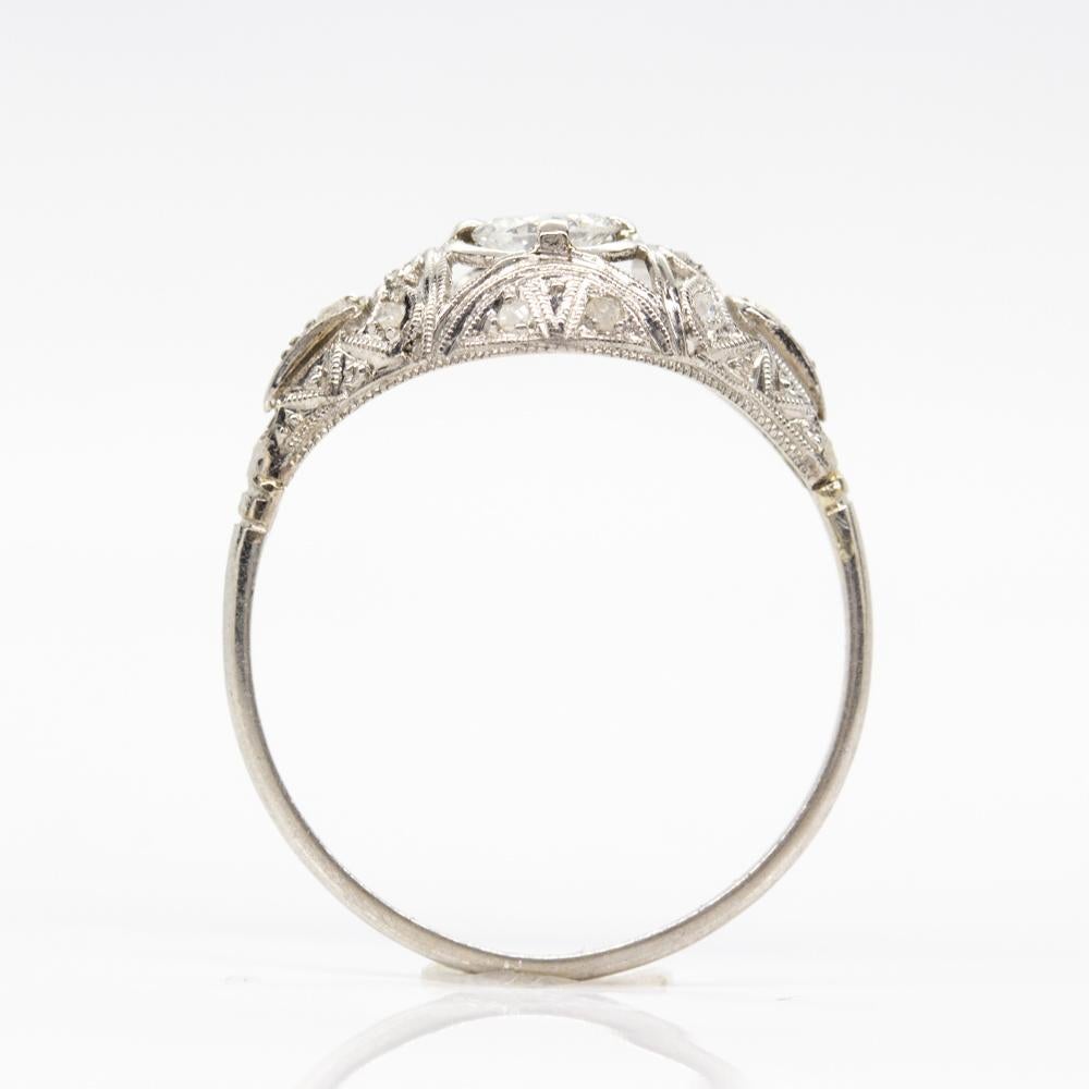 Antique Edwardian Platinum Diamond Engagement Ring 1