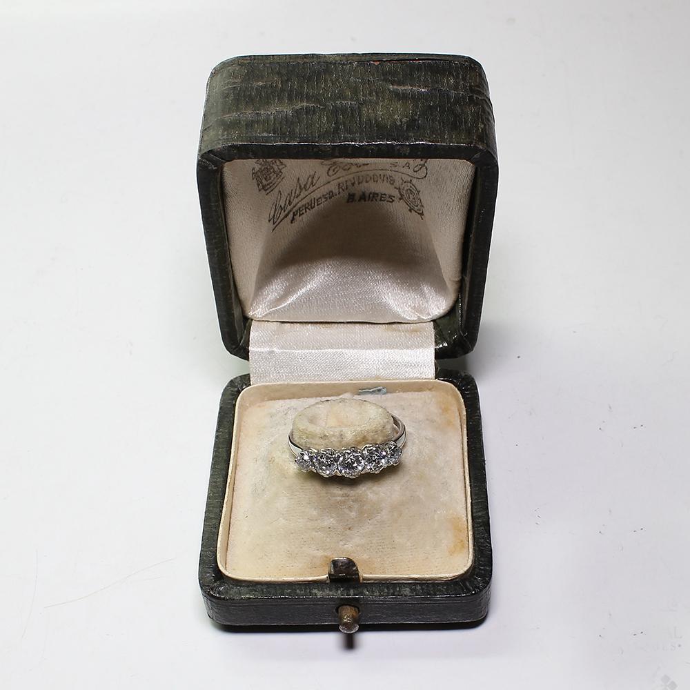 Antique Edwardian Platinum Diamond Ring 3