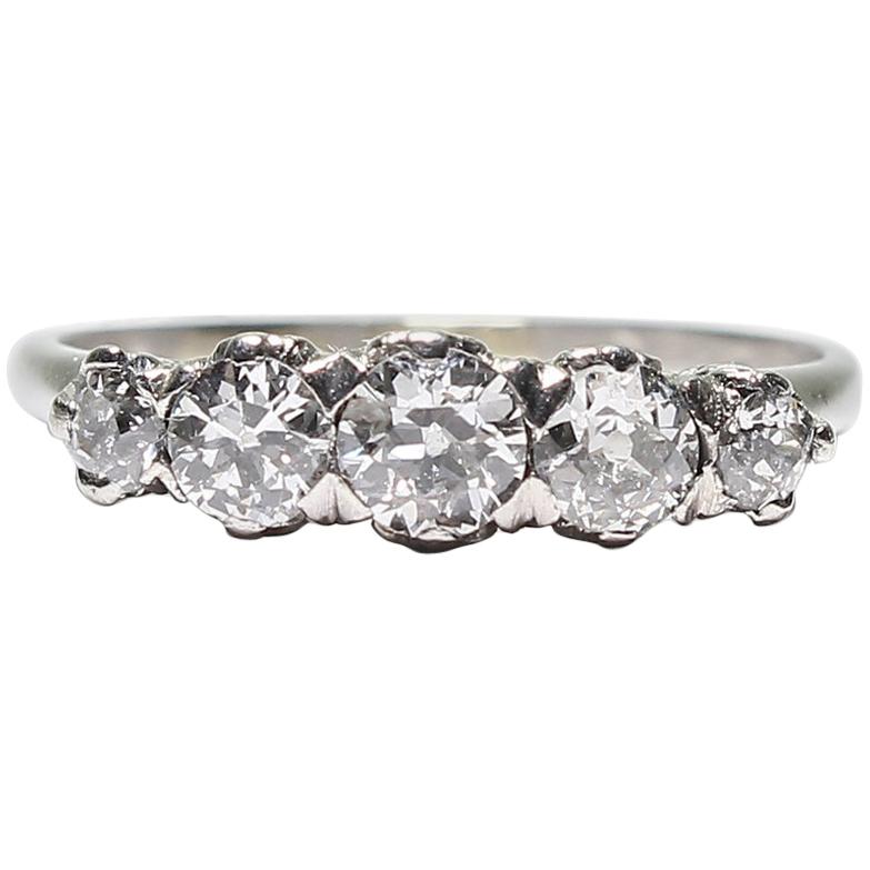 Antique Edwardian Platinum Diamond Ring