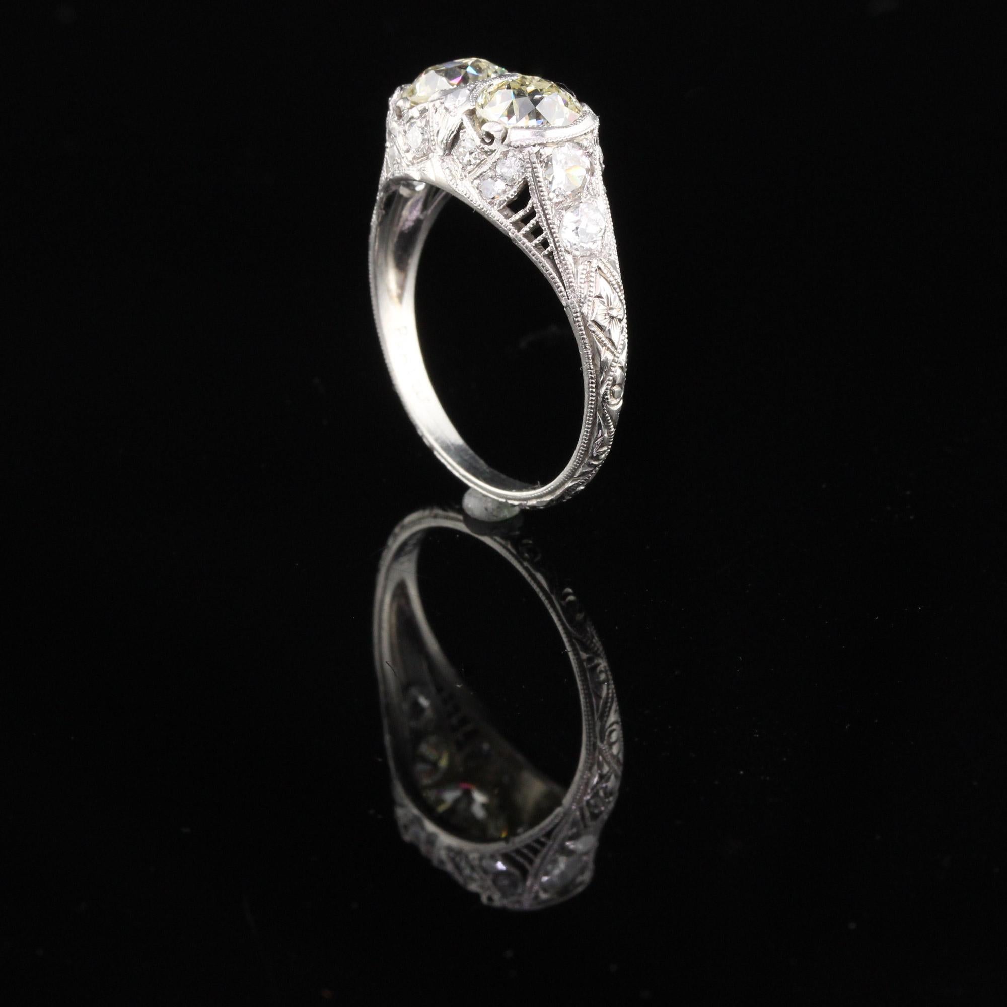 edwardian platinum diamond ring