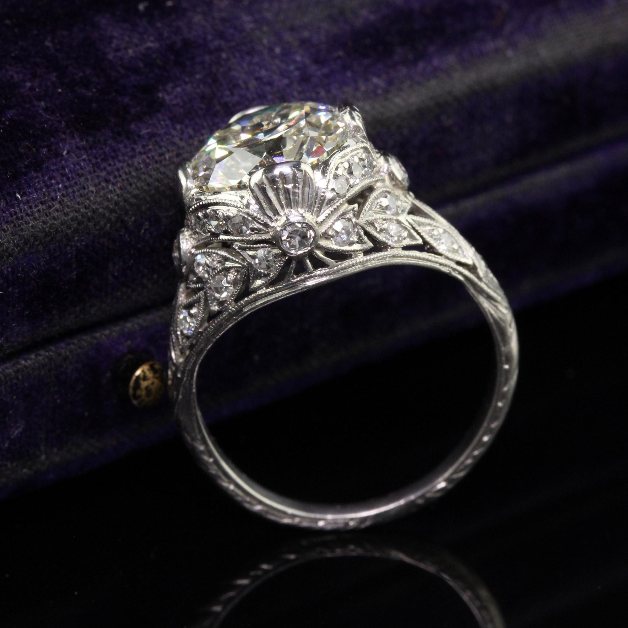 antique floral engagement rings