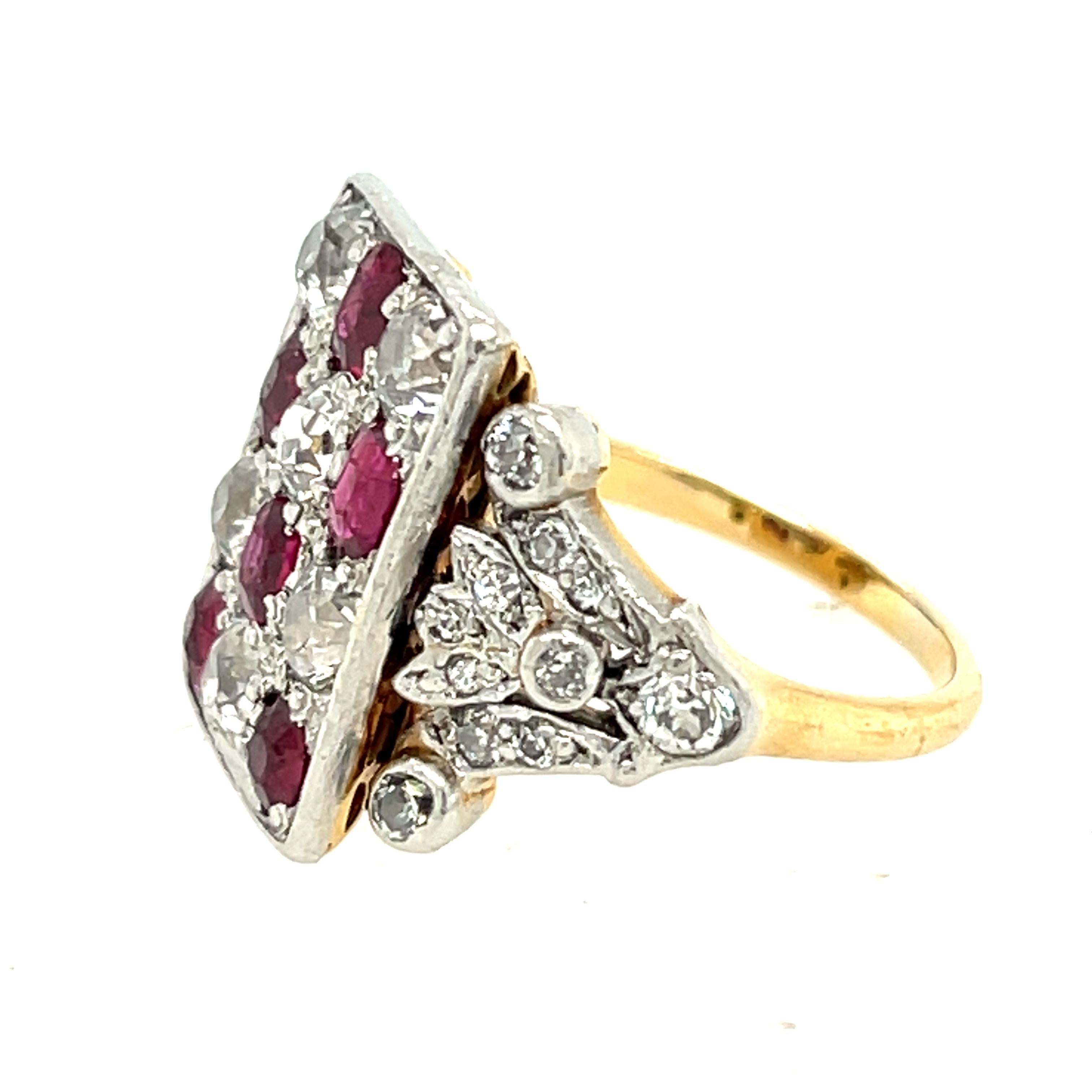 antique ruby and diamond ring for sale