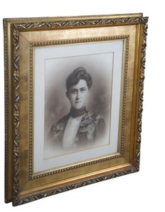 Antique Edwardian Portrait Photograph by John Rudolph Zweifel Gilt Frame