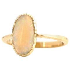 Antique Edwardian Precious Opal 18 Carat Gold Ring