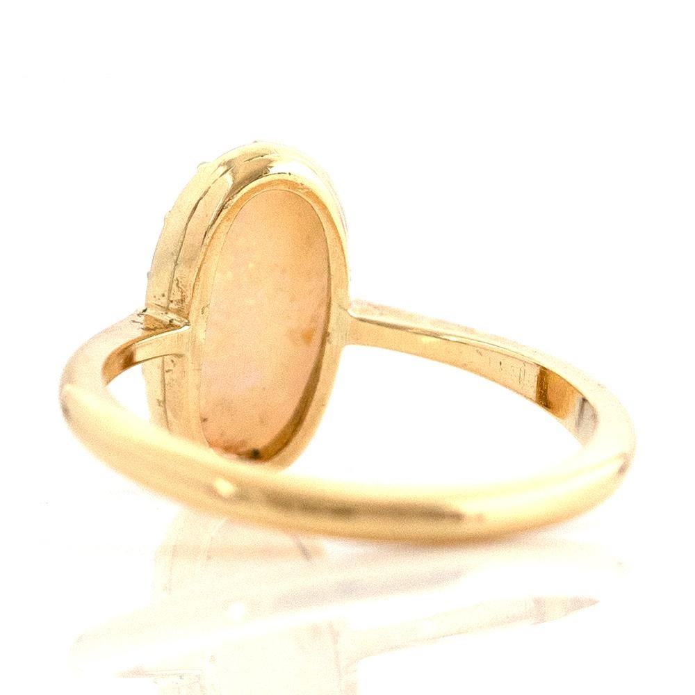 Antique Edwardian Precious Opal 18 Carat Gold Ring In Excellent Condition For Sale In London, GB