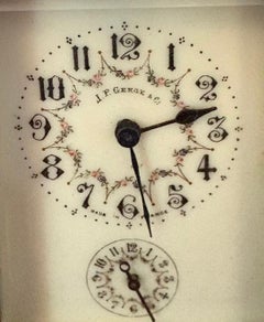 Antique Edwardian Quality Brass and Champleve Enamelled Carriage Clock