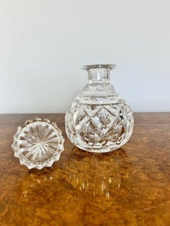 Antique Edwardian quality cut glass decanter