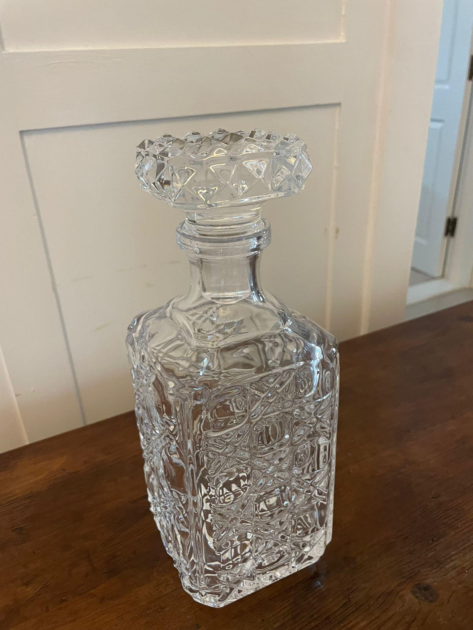 Anglais Ancienne carafe en verre taillé de qualité édouardienne en vente