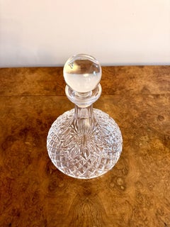 Antique Edwardian quality cut glass ships decanter
