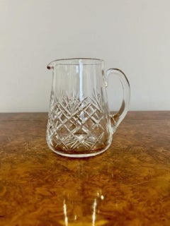Antique Edwardian quality cut glass water jug