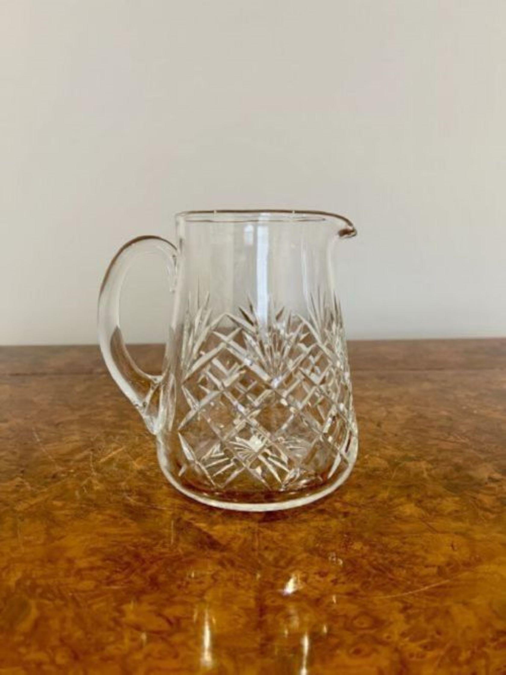 20th Century Antique Edwardian quality cut glass water jug  For Sale