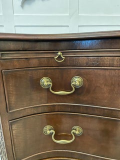 Antique Edwardian Quality Figured Mahogany Serpentine Chest of Drawers